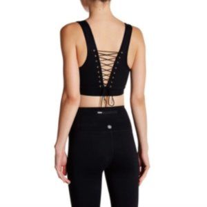 NWT PRJON Classic Criss Cross Sport Bra BLACK Sz S